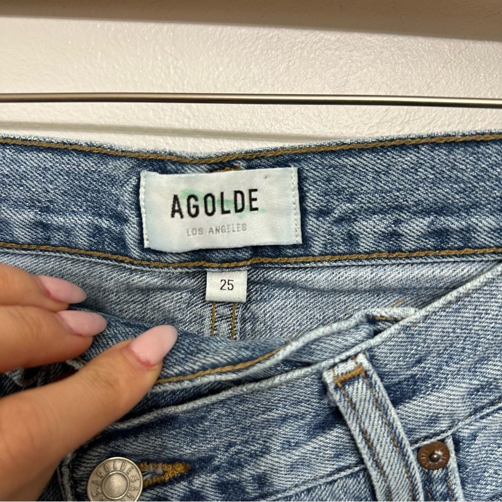 AGOLDE Criss Cross Jeans Straight Leg In Eternal - Picture 5 of 9